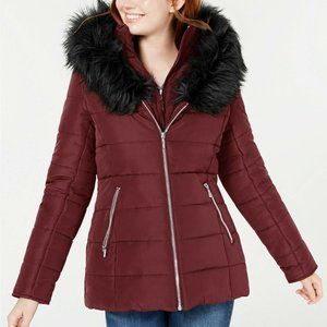 Maralyn & Me Juniors' Hooded Puffer Vestee Coat
